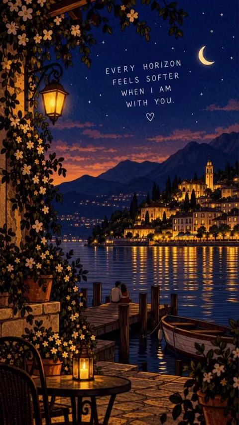 Every horizon feels softer when I am with you · Bellagio, Lake Como, Italy, seen from Varenna