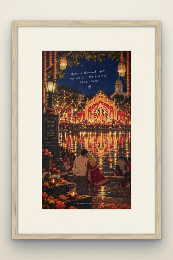 Under a thousand lights, you are still the brightest home I know framed in white oak (mock-up)