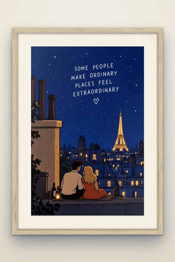 Some people make ordinary places feel extraordinary framed in white oak (mock-up)