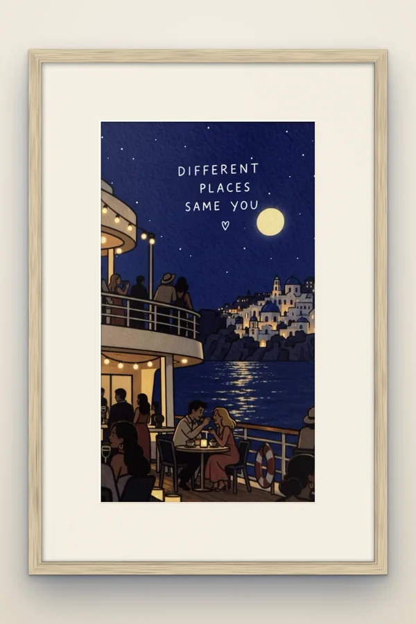 Different places same you framed in white oak (mock-up)